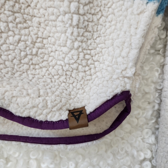 Colorful Striped Teddy Jacket Women’s Sz L Cozy Fall Spring Streetwear Outerwear - Picture 9 of 13